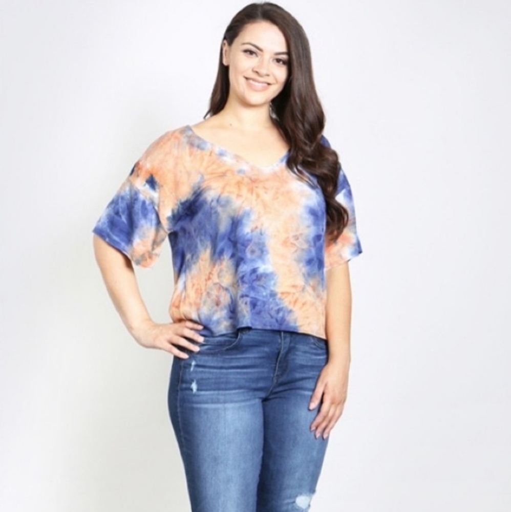 Tie Dye V Neck
